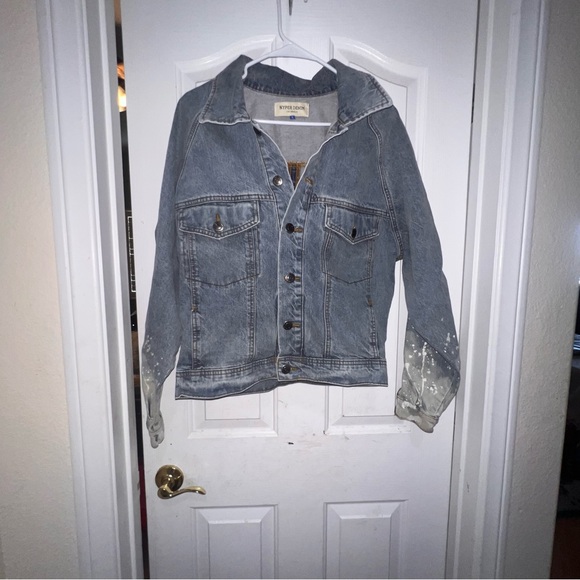 EUC*** Flame Blue Denim Jacket / Men’s Size Small - Picture 8 of 10